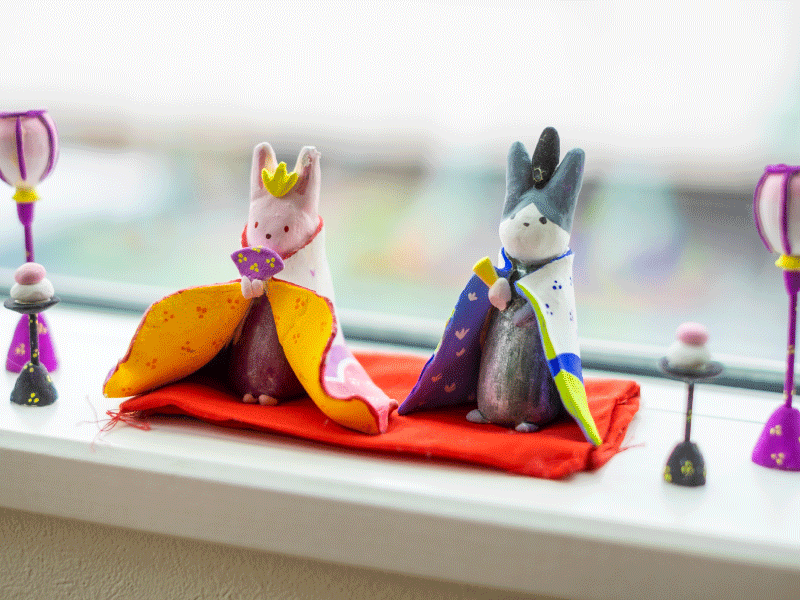 ●思い出とともに飾る「小さな雛」