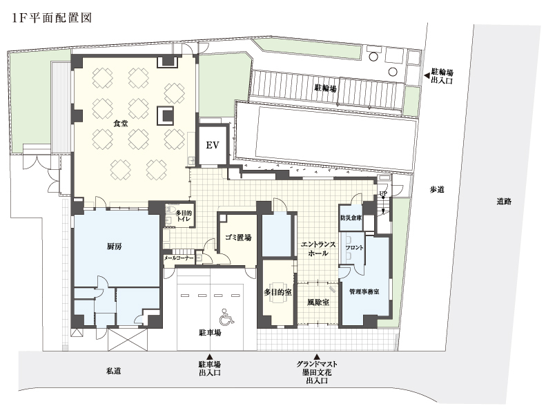 1F平面図配置