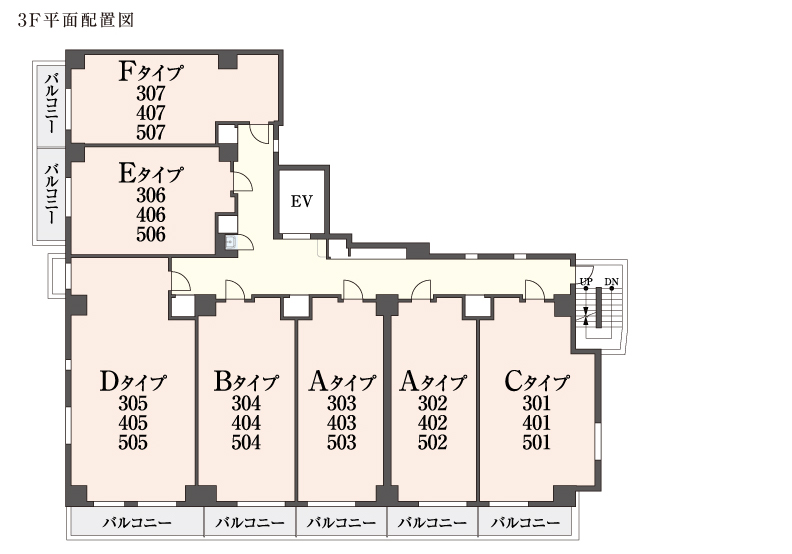 3F平面図配置