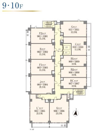 9・10F平面配置図