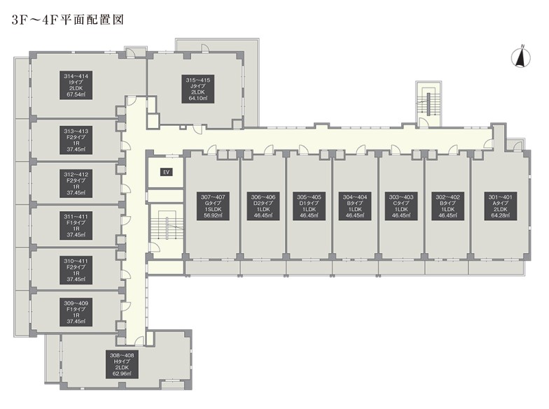 5F階平面配置図