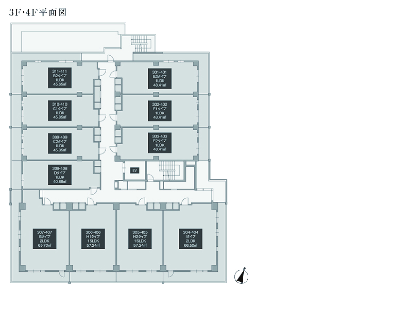 3F・4F平面図