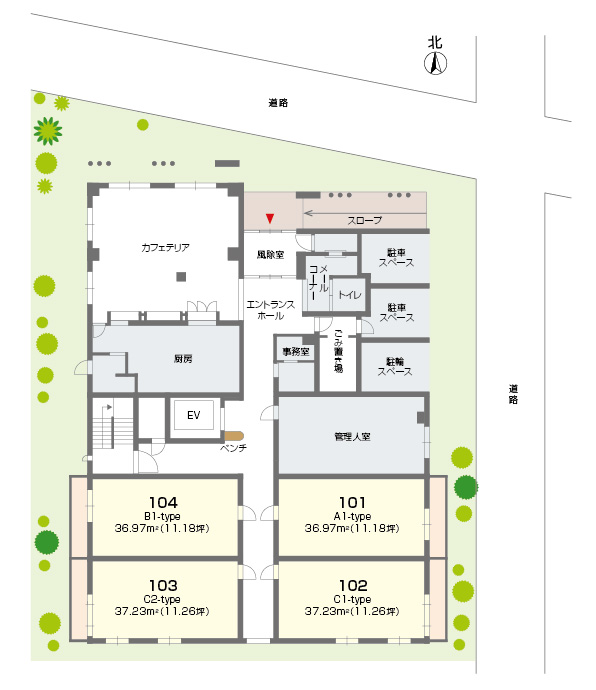 ※1階〜3階配置図の完成イメージ図です。詳しくは現地を優先してください。